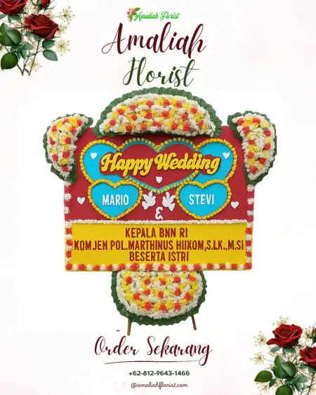 Papan Bunga Pernikahan Juntiweden